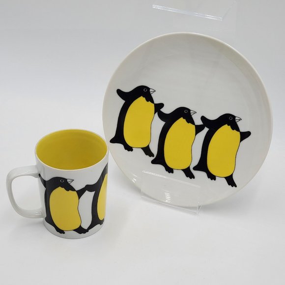 Fitz and Floyd Penguin Plate & Cup - Picture 16 of 16